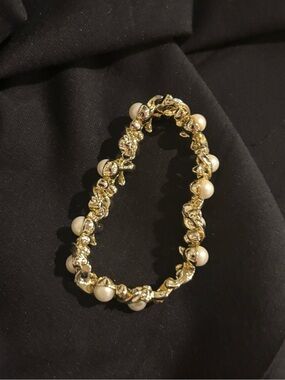 Gold Pearl Accent Bracelet - Women Jewelry